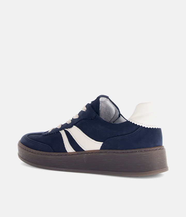 Gabor Retro-Inspired Suede Trainers - Navy