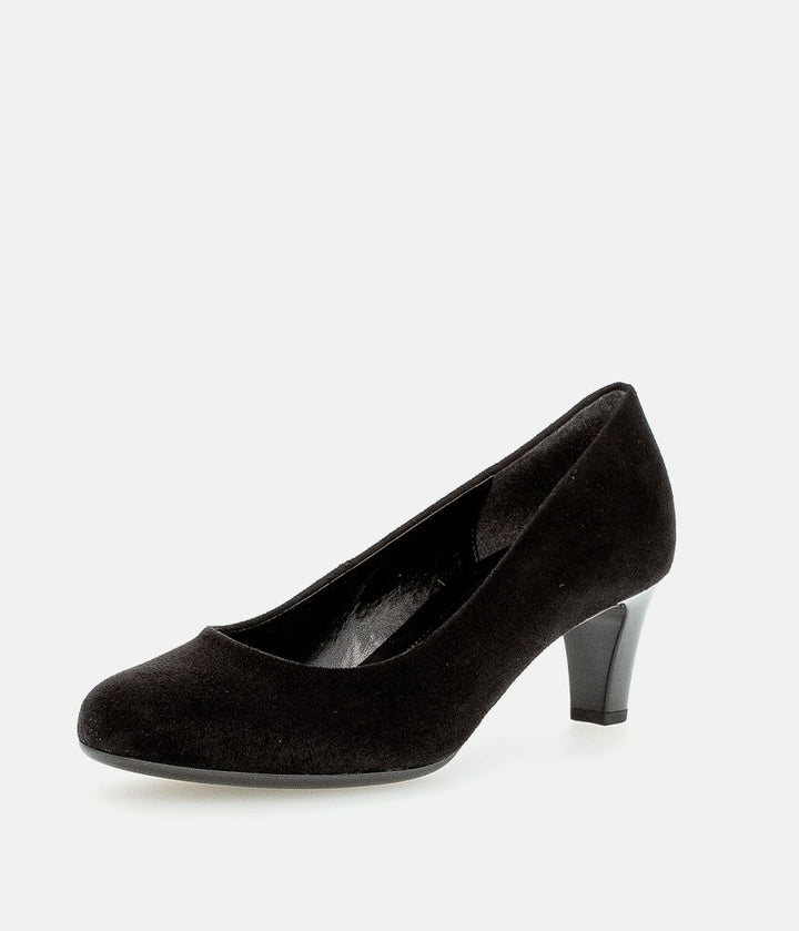 Gabor Classic Velour Heels - Black