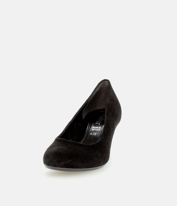 Gabor Classic Velour Heels - Black