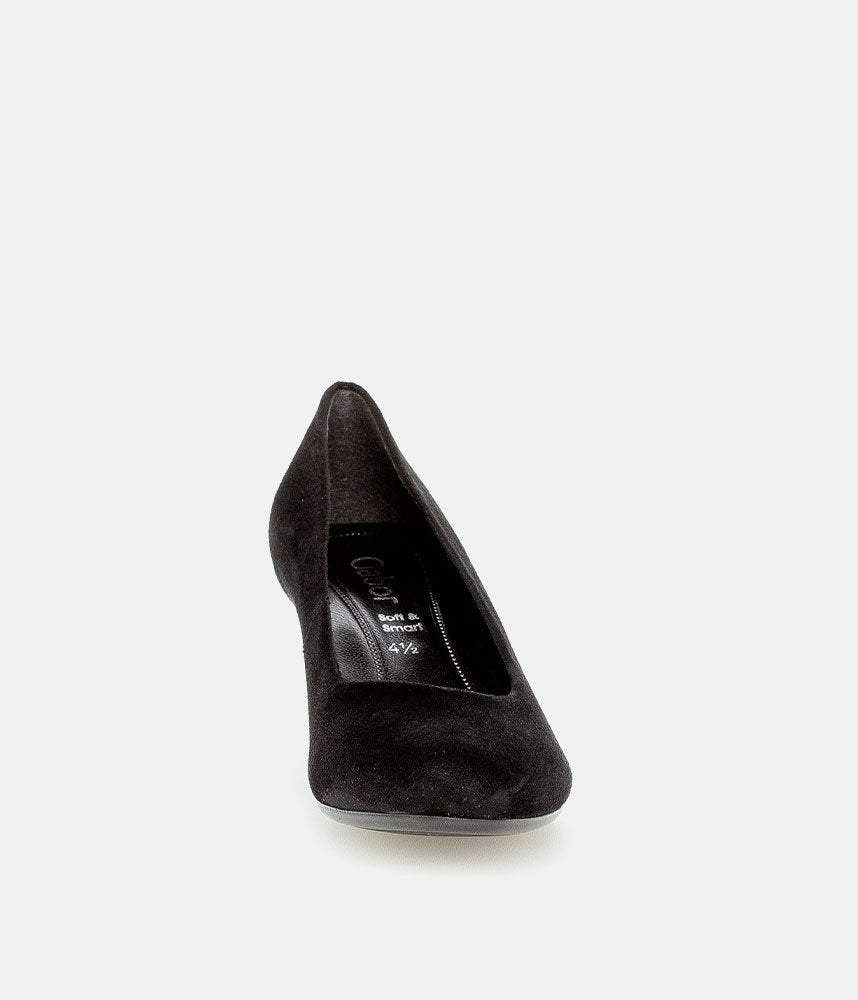 Gabor Classic Velour Heels - Black