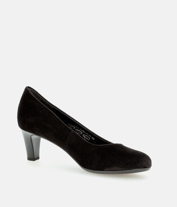 Gabor Classic Velour Heels - Black