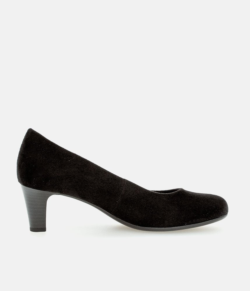 Gabor Classic Velour Heels - Black