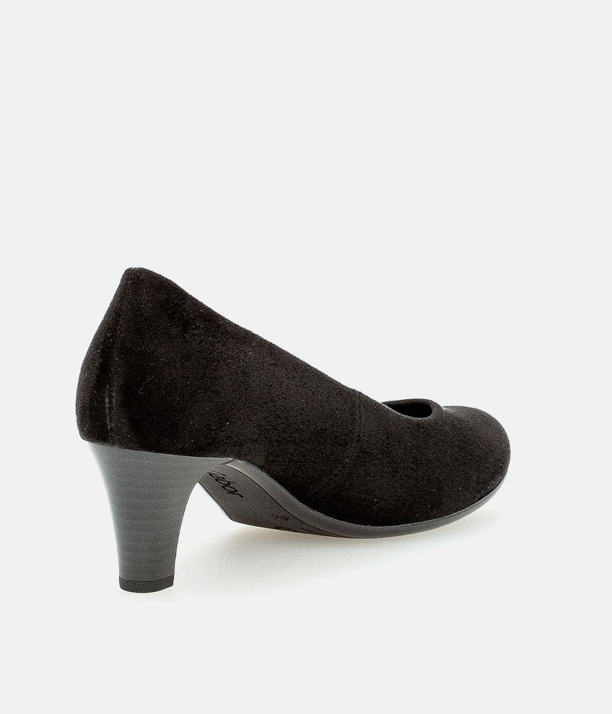 Gabor Classic Velour Heels - Black