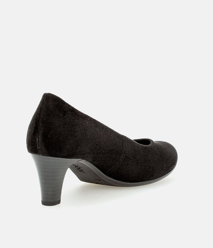 Gabor Classic Velour Heels - Black