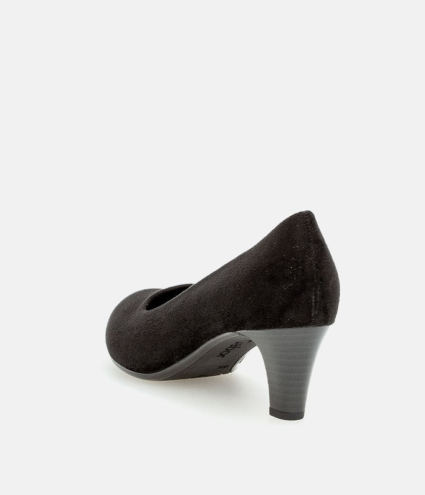 Gabor Classic Velour Heels - Black