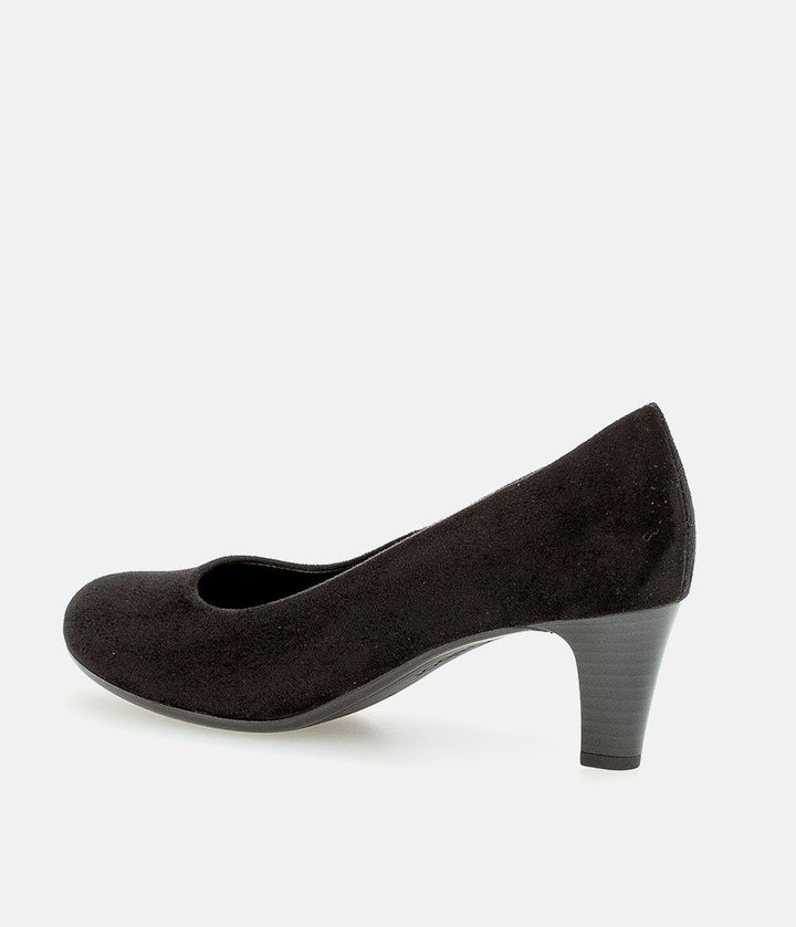 Gabor Classic Velour Heels - Black