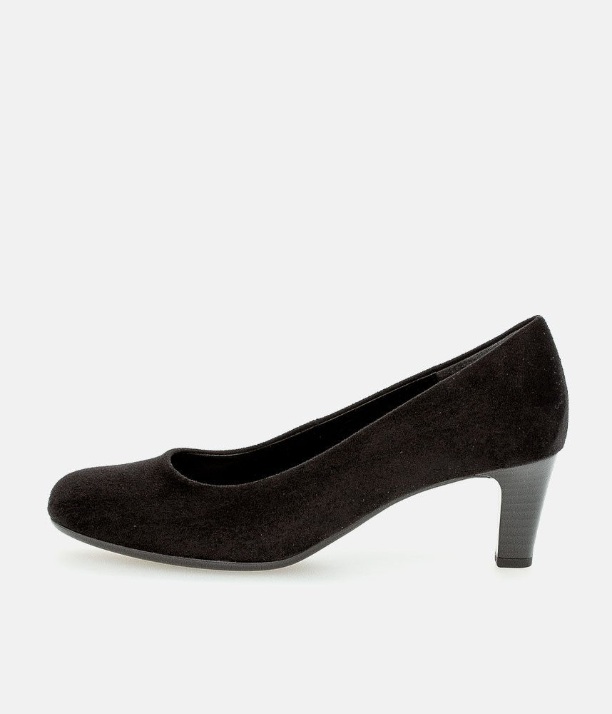 Gabor Classic Velour Heels - Black