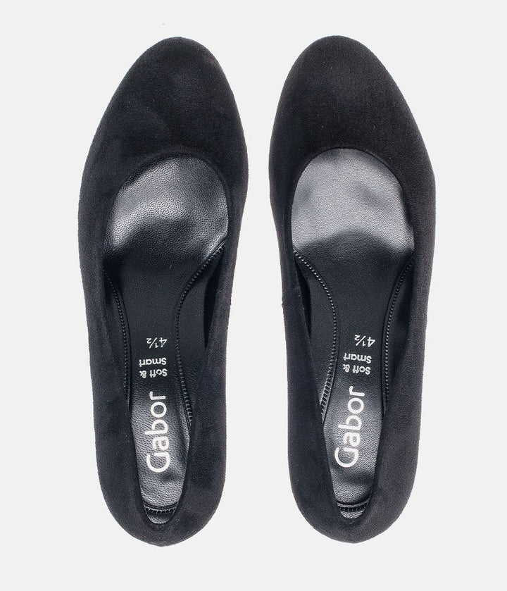 Gabor Classic Velour Heels - Black