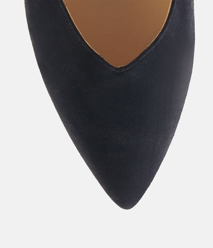 Hogl Chic Navy Blue Suede Flats