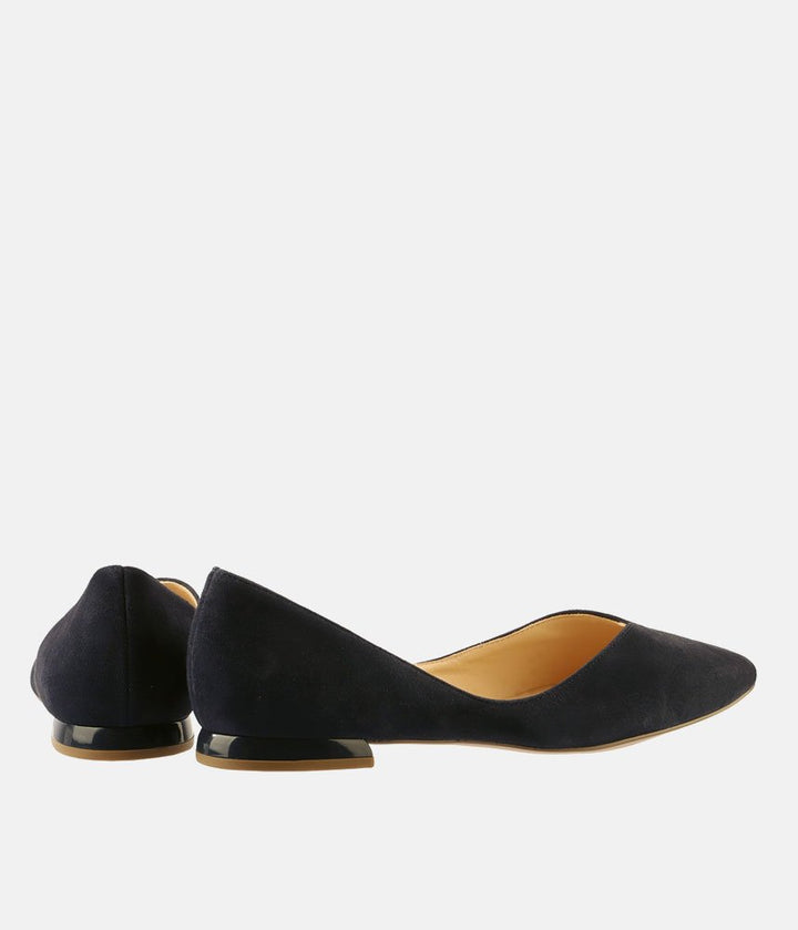 Hogl Chic Navy Blue Suede Flats