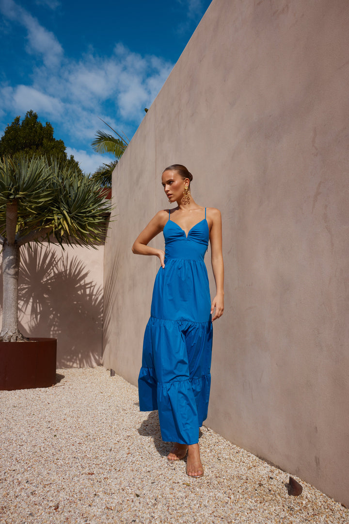 Portrait Maxi Dress - Blue