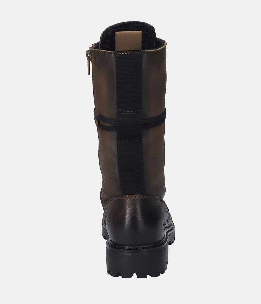 Josef Seibel Classic Cognac Lace-Up Combat Boot