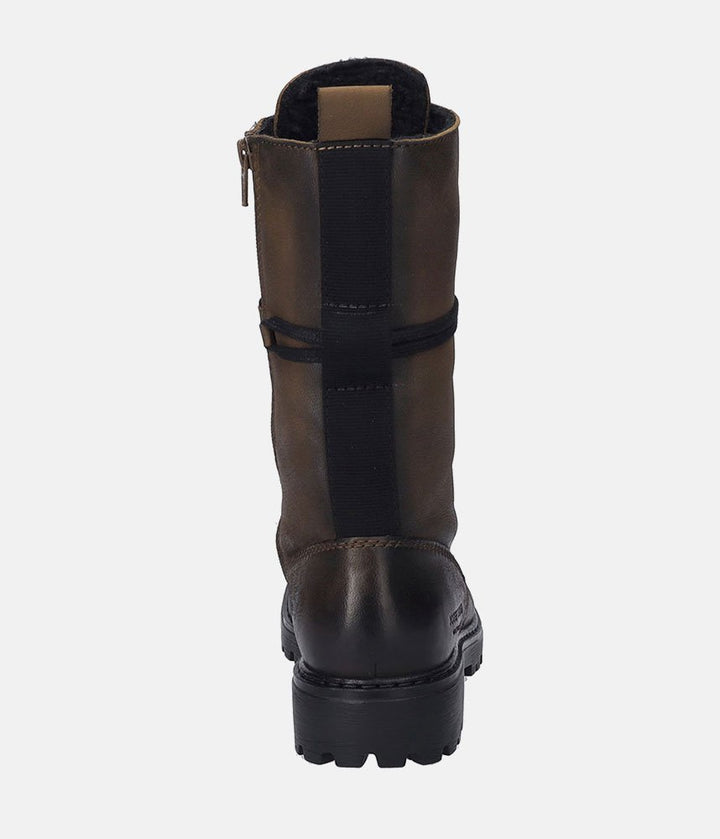 Josef Seibel Classic Cognac Lace-Up Combat Boot