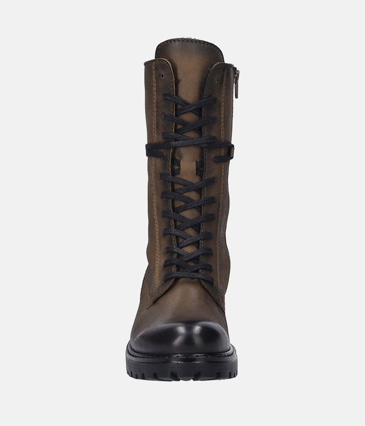 Josef Seibel Classic Cognac Lace-Up Combat Boot