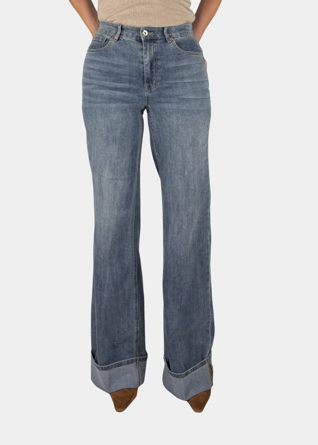 Brooke Cuff Tall Palazzo Jean