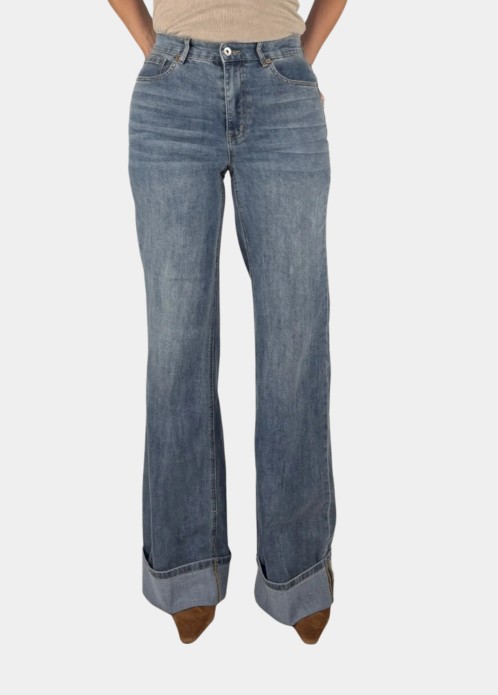 Brooke Cuff Tall Palazzo Jean