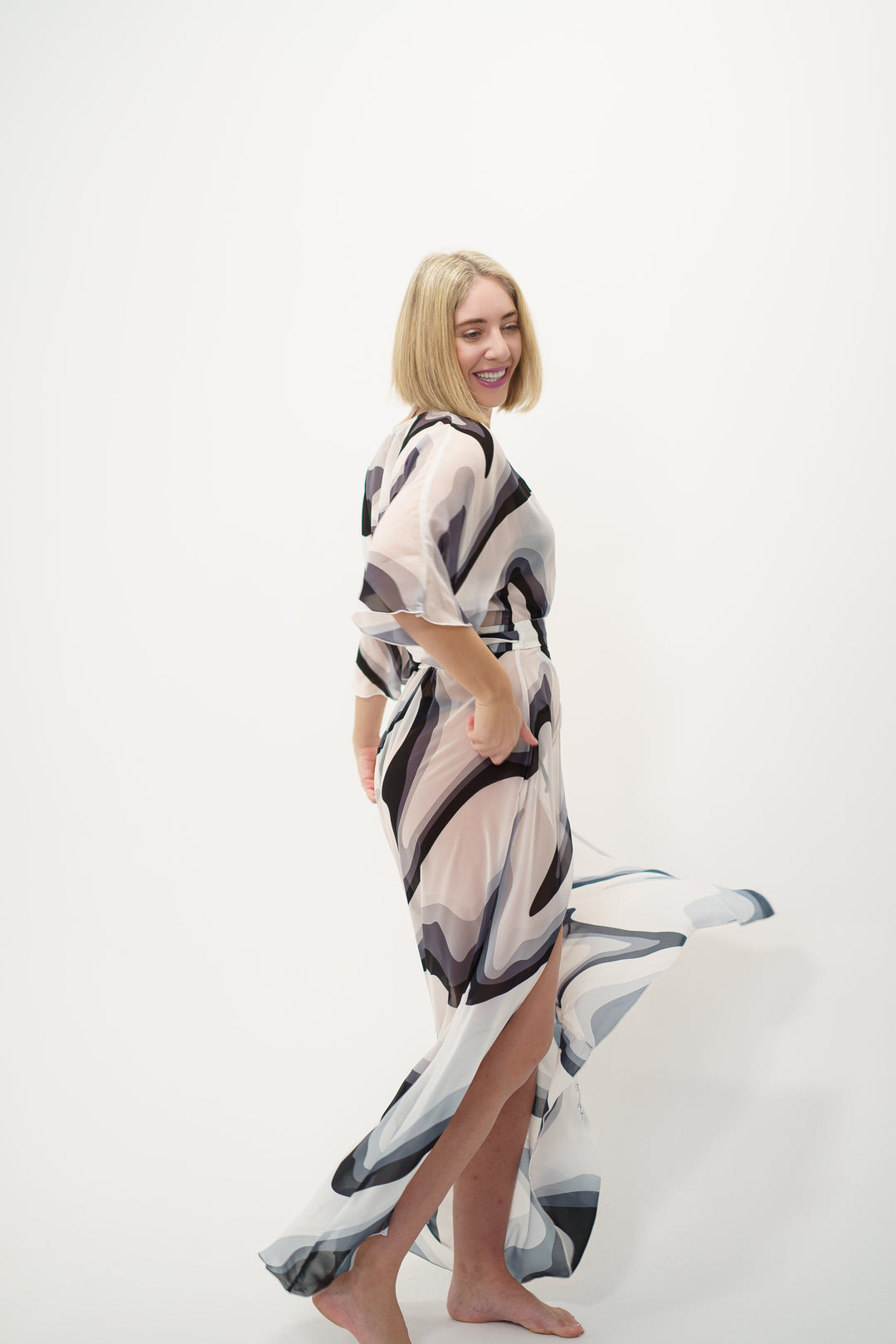 Liv Wrap Cosmic Waves - Swimsuit Coverup for Tall Women