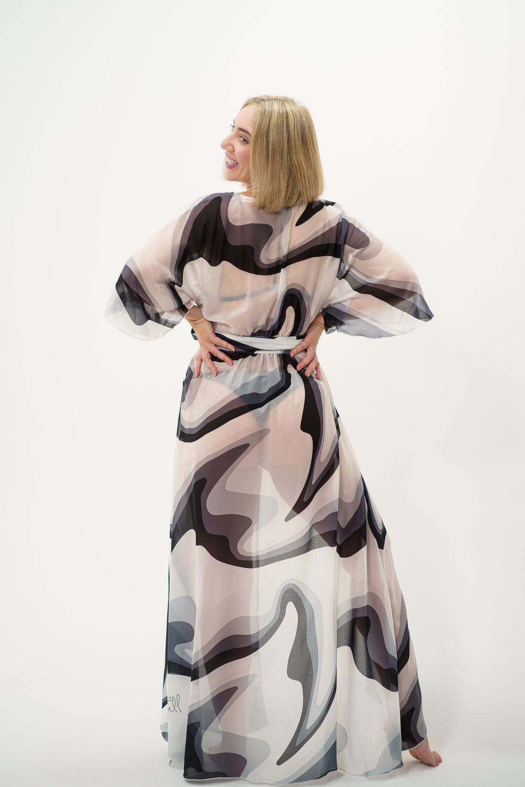 Liv Wrap Cosmic Waves - Swimsuit Coverup for Tall Women