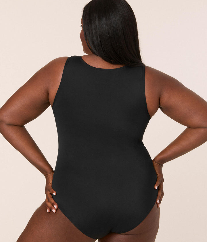 The Malibu One Piece - Eco Nylon - Black - Long Torso