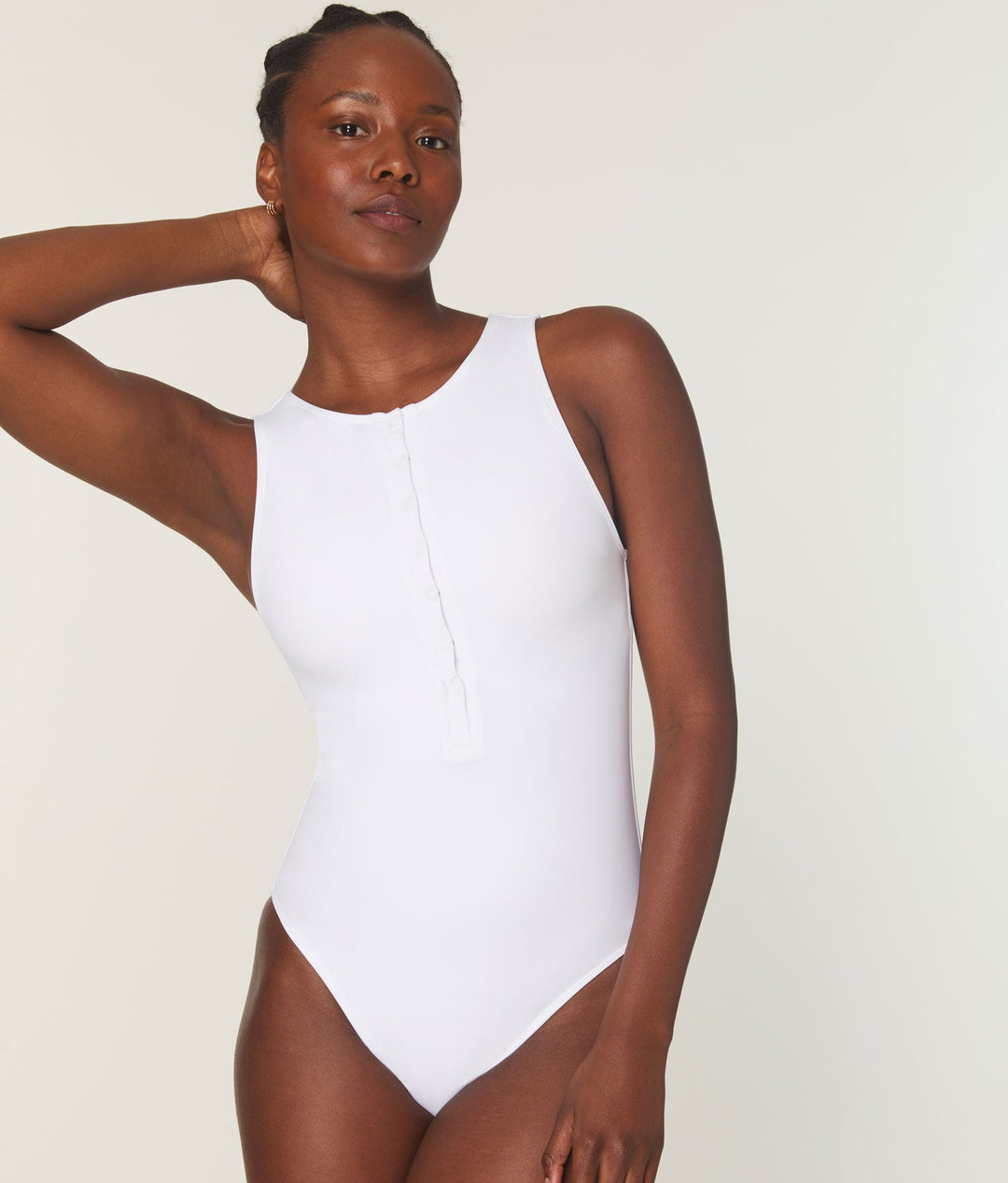 The Malibu One Piece - Eco Nylon - White - Long Torso