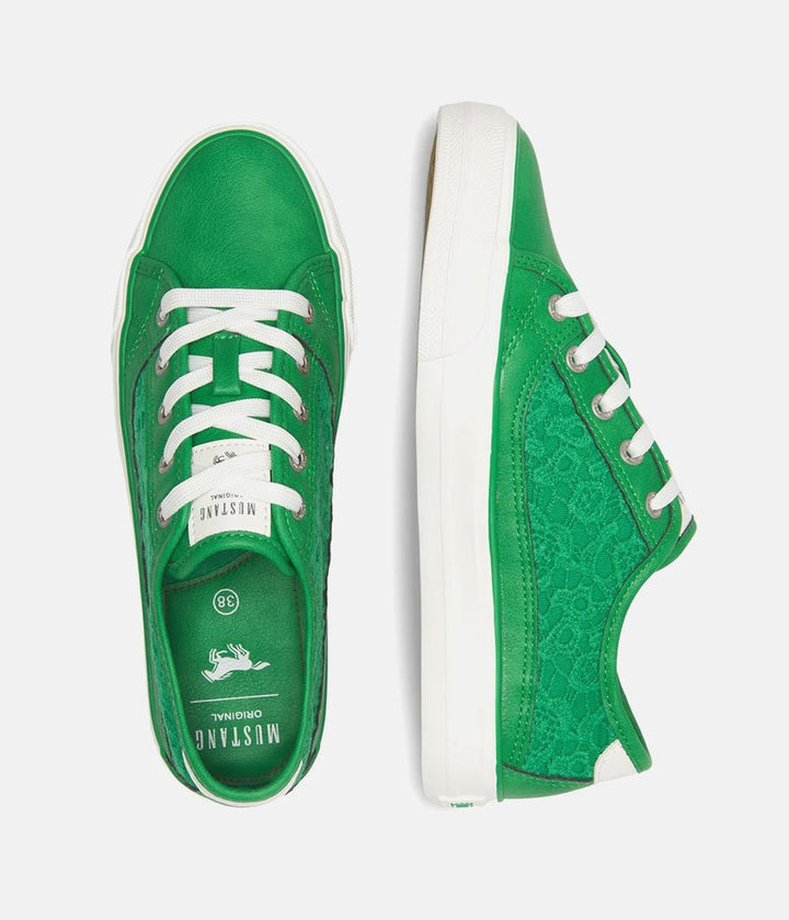Mustang Fashionable Kelly Green Lace Sneaker