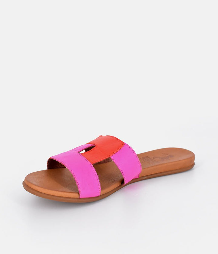 Mustang Pretty Pink/Red Slip On Sandals