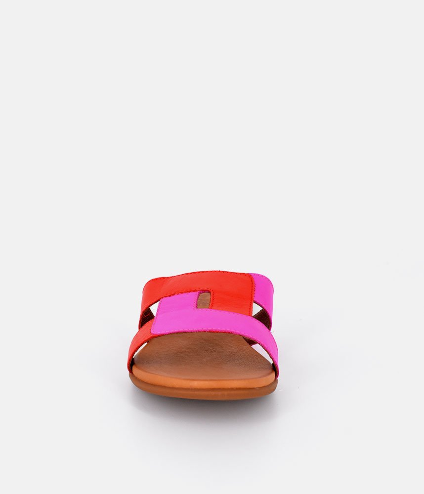 Mustang Pretty Pink/Red Slip On Sandals