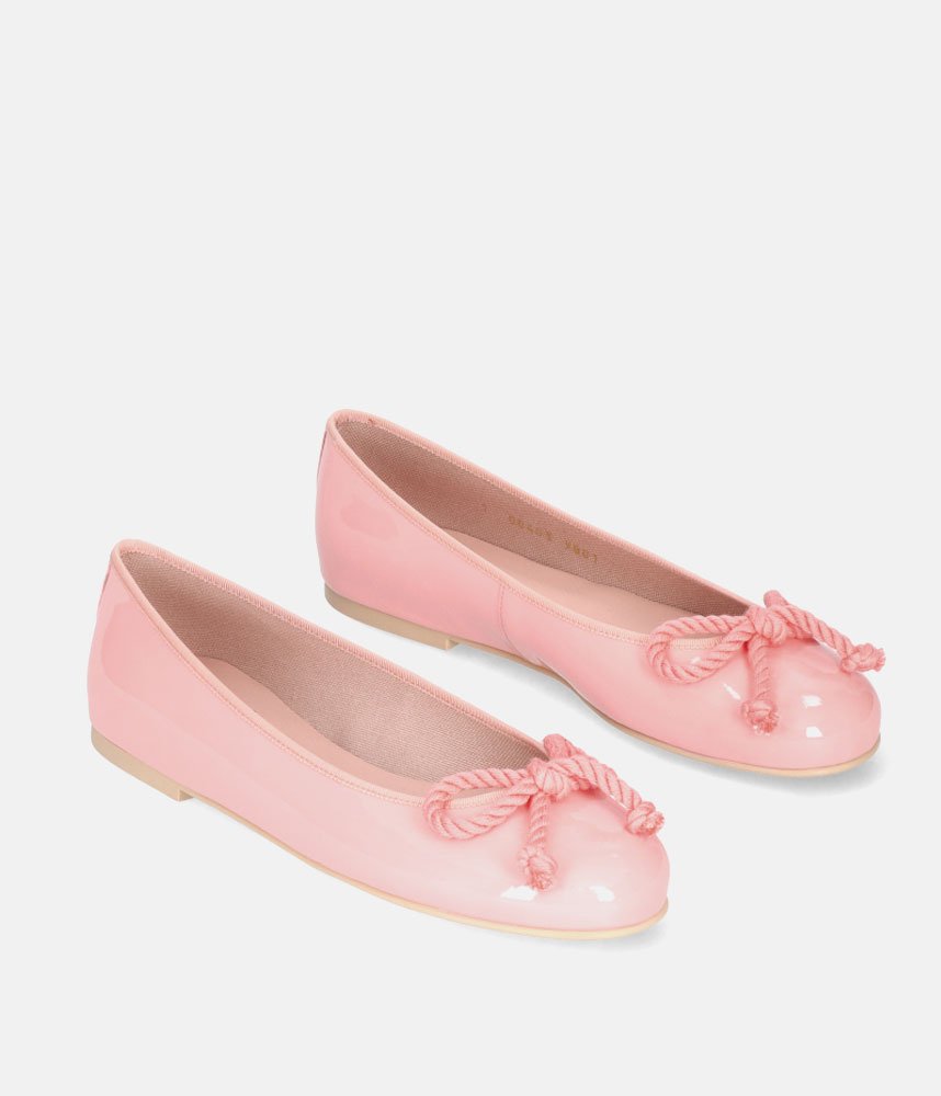 Pretty Ballerinas リボン付きピンクフラットシューズ37.5 Pretty Ballerinas - Rose Pink – Tall Size