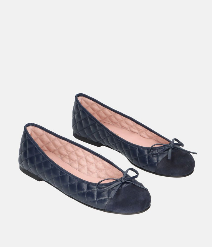 Pretty Ballerinas - Plush Quilted Navy Blue