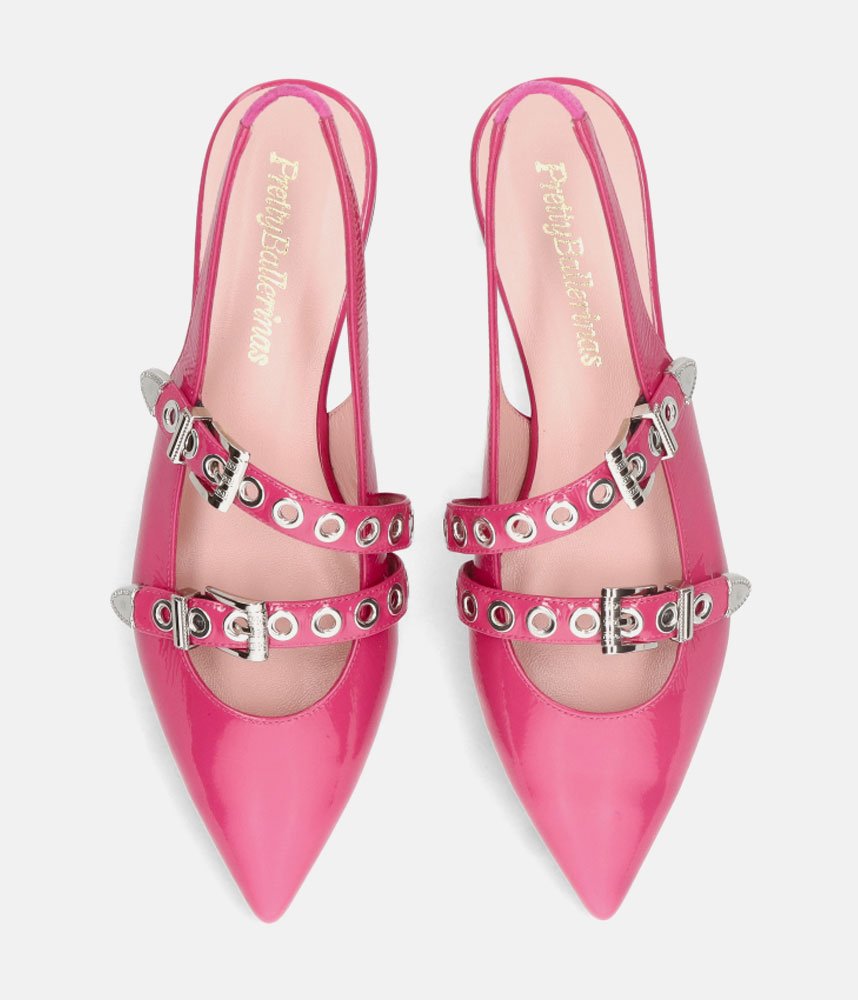 Pretty Ballerinas Gorgeous Hot Pink Slingbacks – Tall Size