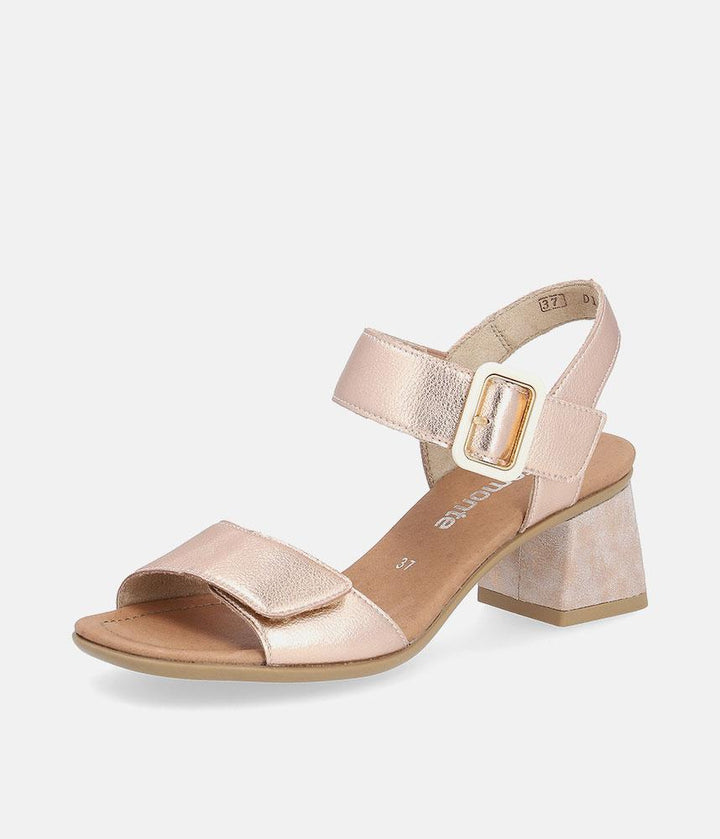 Remonte Glam Rose Gold Block Heels