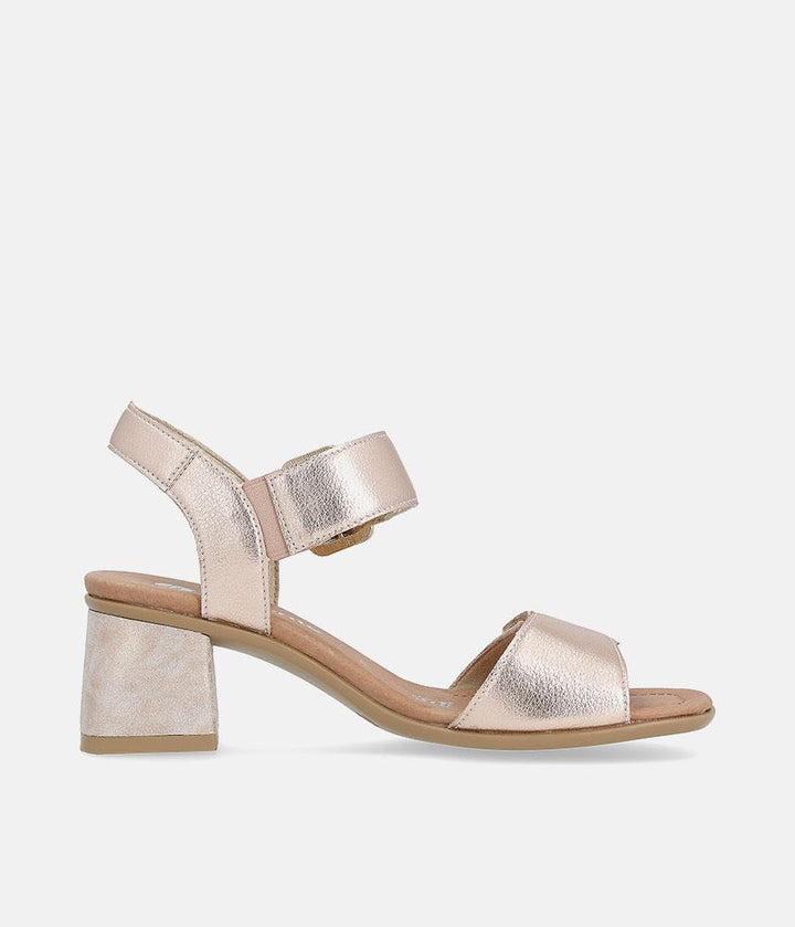 Remonte Glam Rose Gold Block Heels