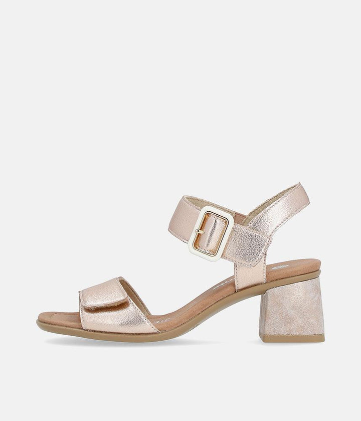 Remonte Glam Rose Gold Block Heels