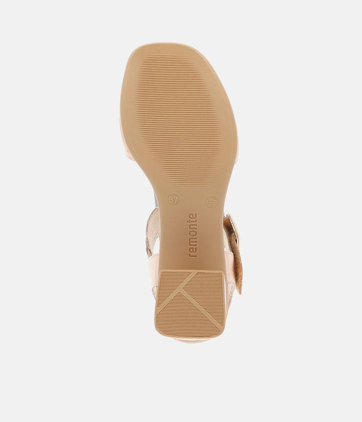 Remonte Glam Rose Gold Block Heels
