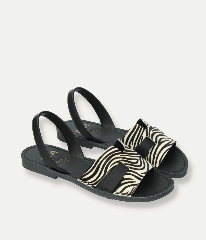 Ria Fashionable Zebra Abrarca Sandals
