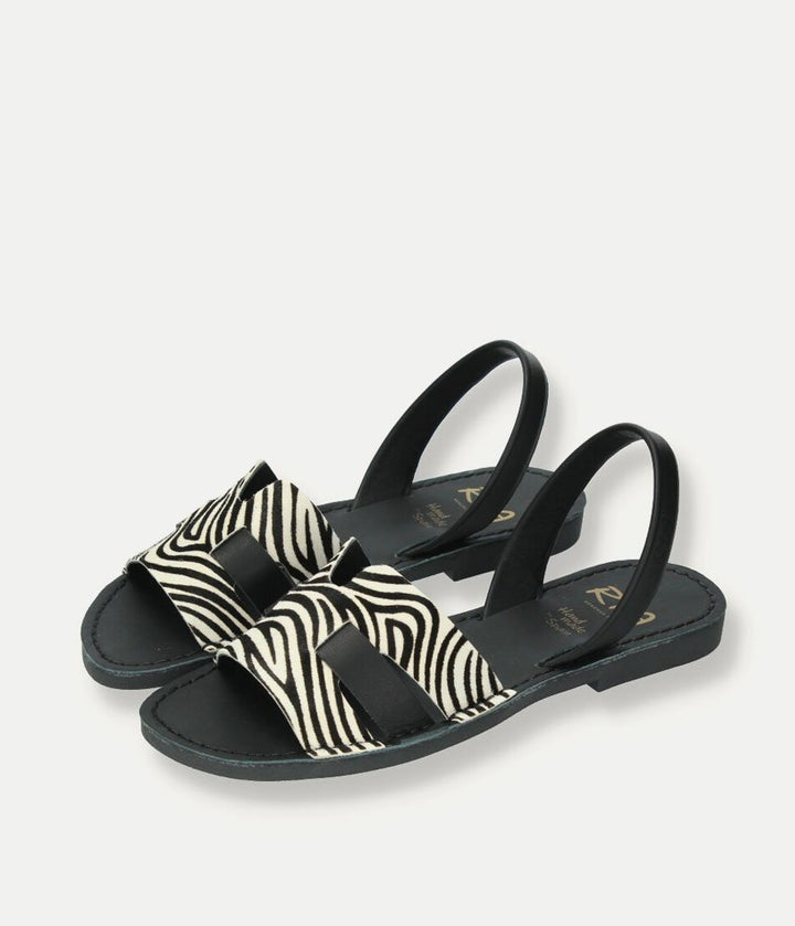 Ria Fashionable Zebra Abrarca Sandals