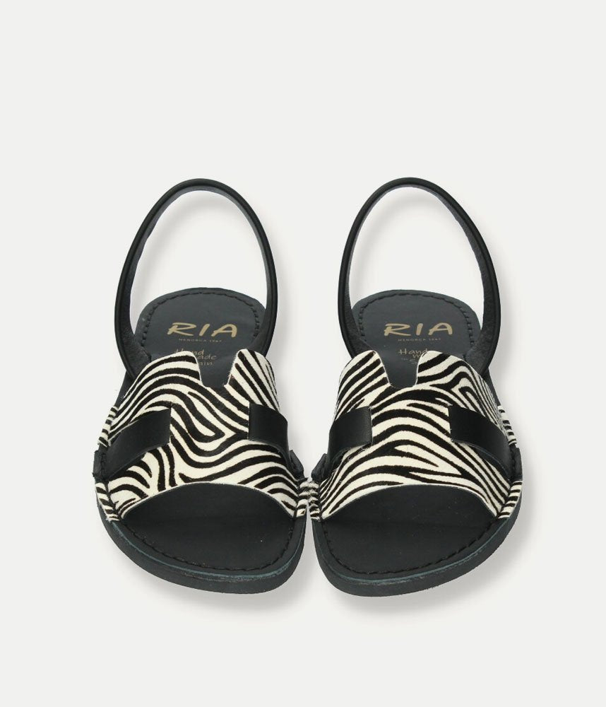 Ria Fashionable Zebra Abrarca Sandals
