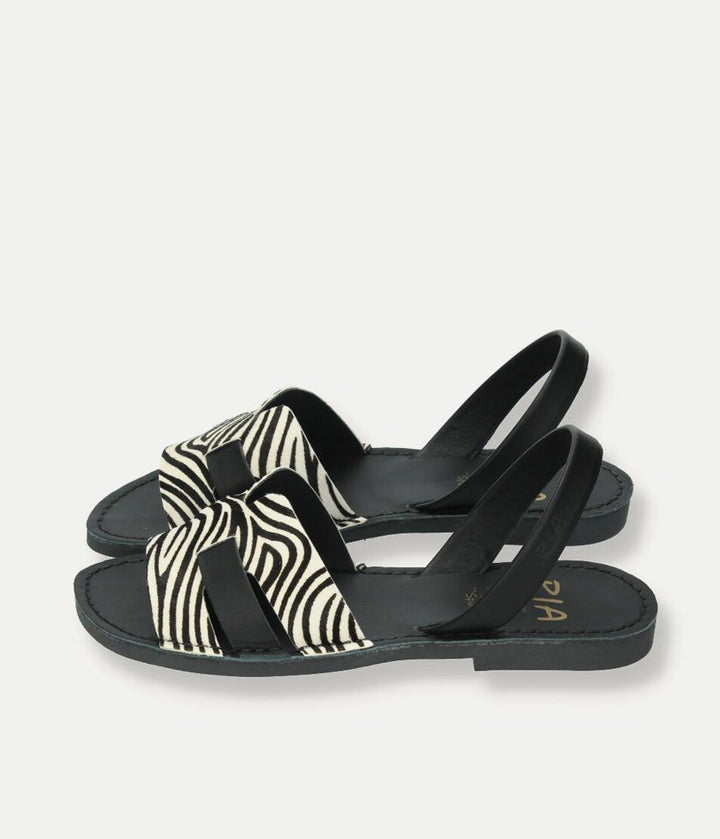 Ria Fashionable Zebra Abrarca Sandals