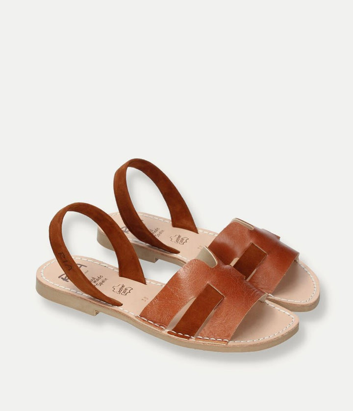 Ria Chic Brown Menorcan Style Sandals