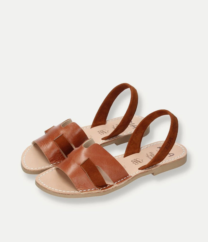 Ria Chic Brown Menorcan Style Sandals