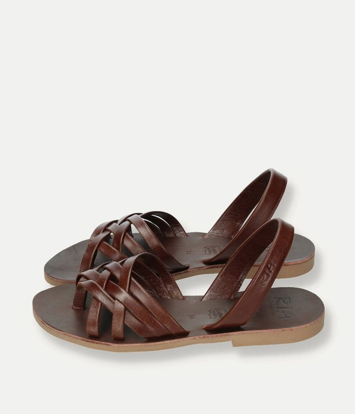 Ria Versatile Chestnut Abarca Sandals