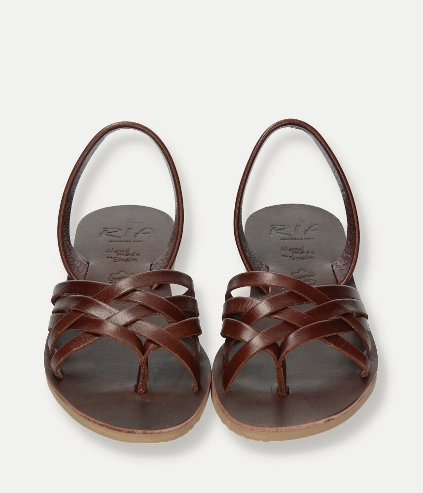 Ria Versatile Chestnut Abarca Sandals