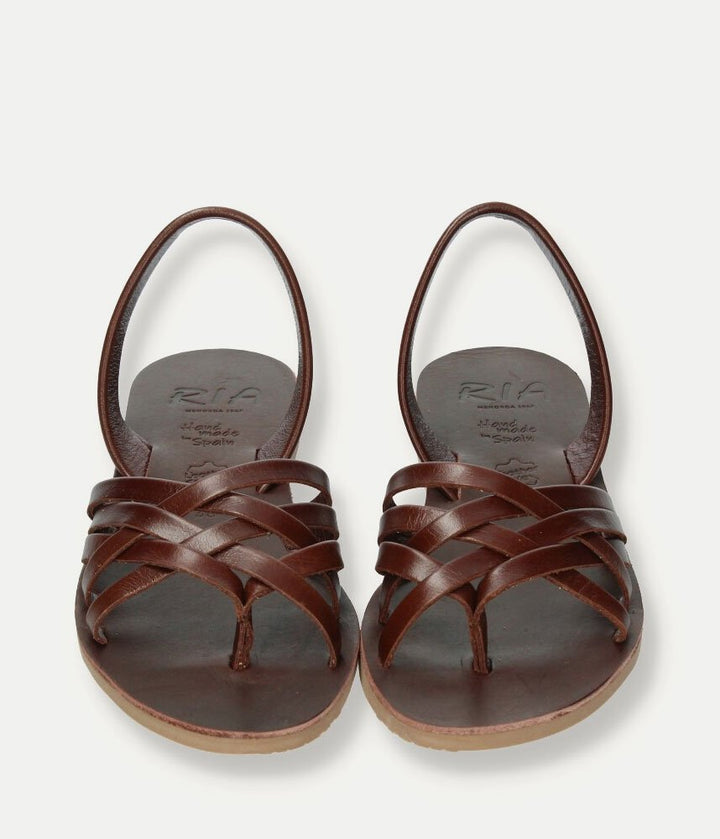 Ria Versatile Chestnut Abarca Sandals