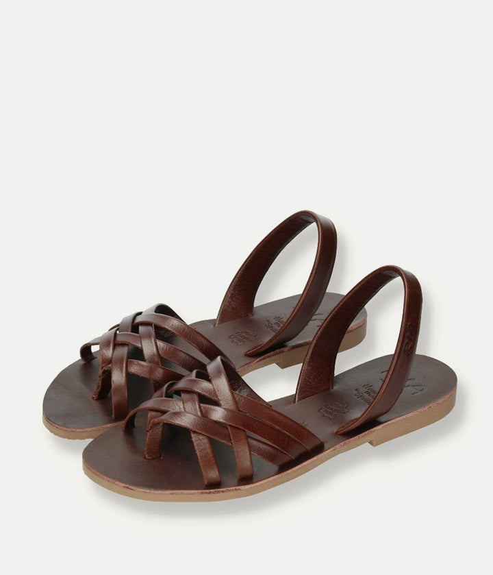 Ria Versatile Chestnut Abarca Sandals