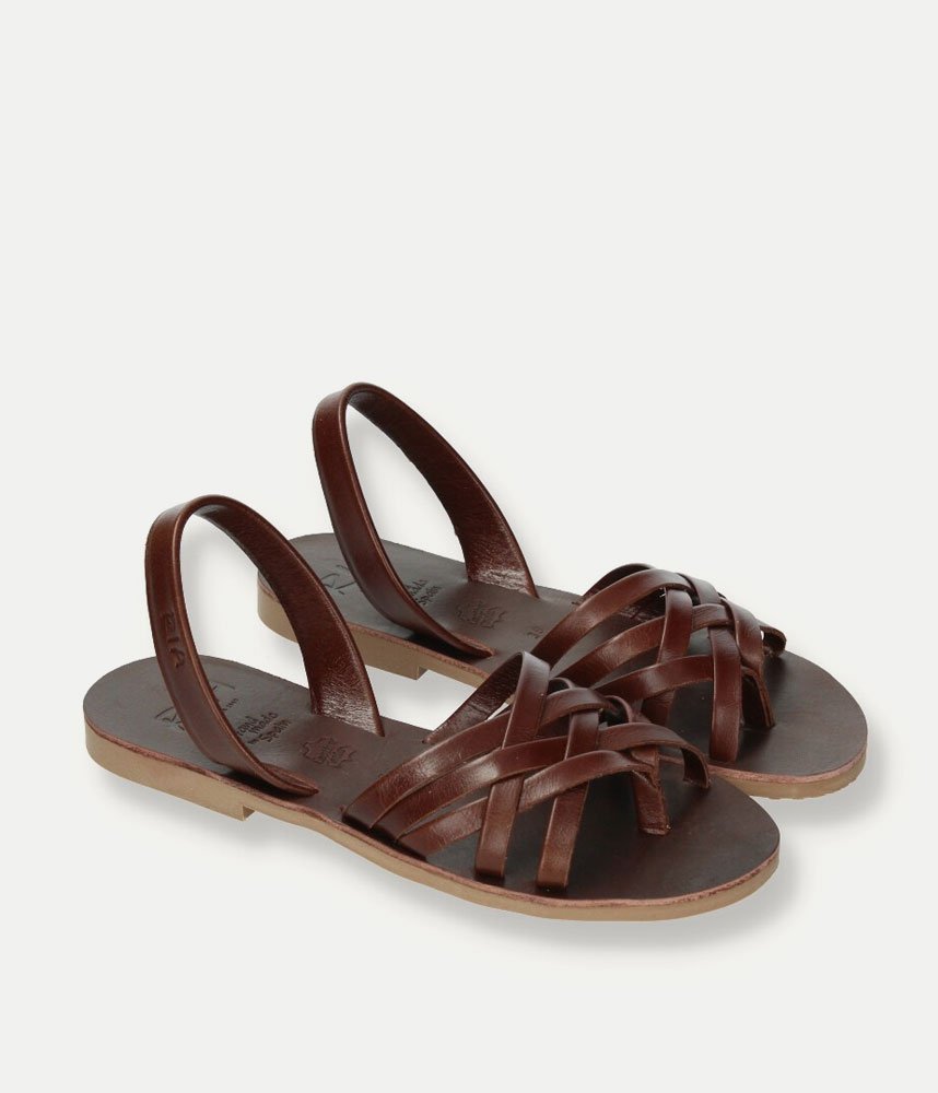 Ria Versatile Chestnut Abarca Sandals