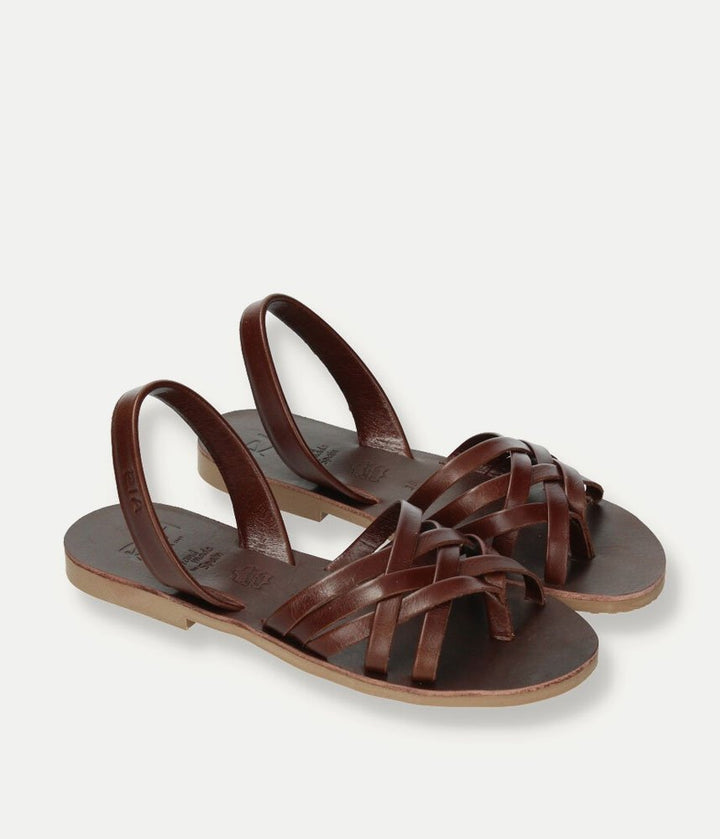Ria Versatile Chestnut Abarca Sandals