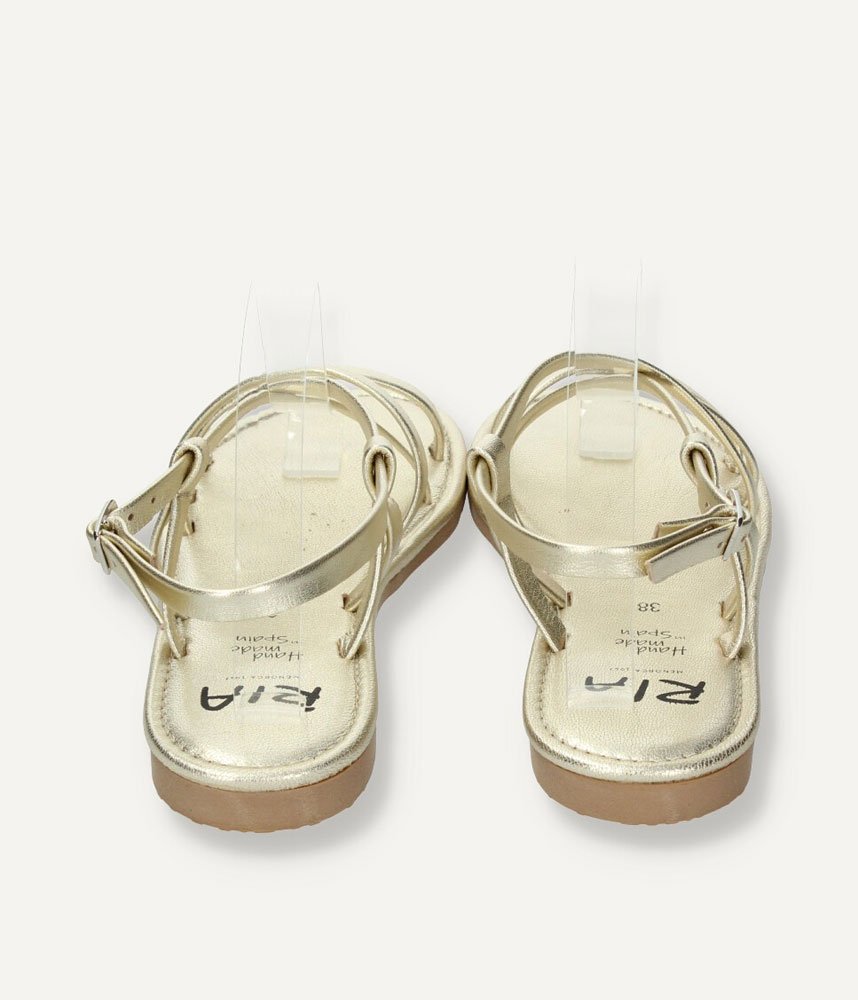 Ria Elegant Strappy Gold Sandals
