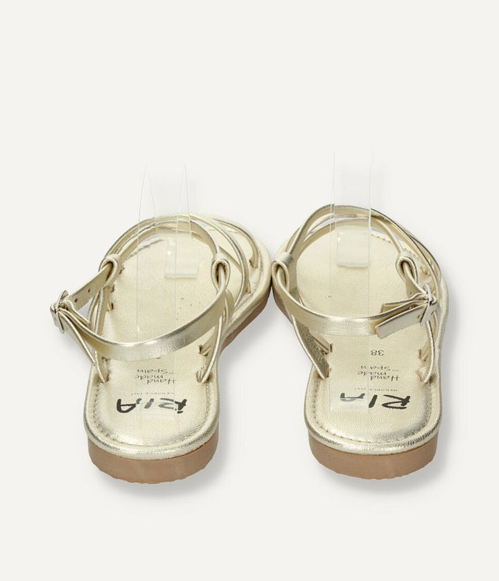 Ria Elegant Strappy Gold Sandals