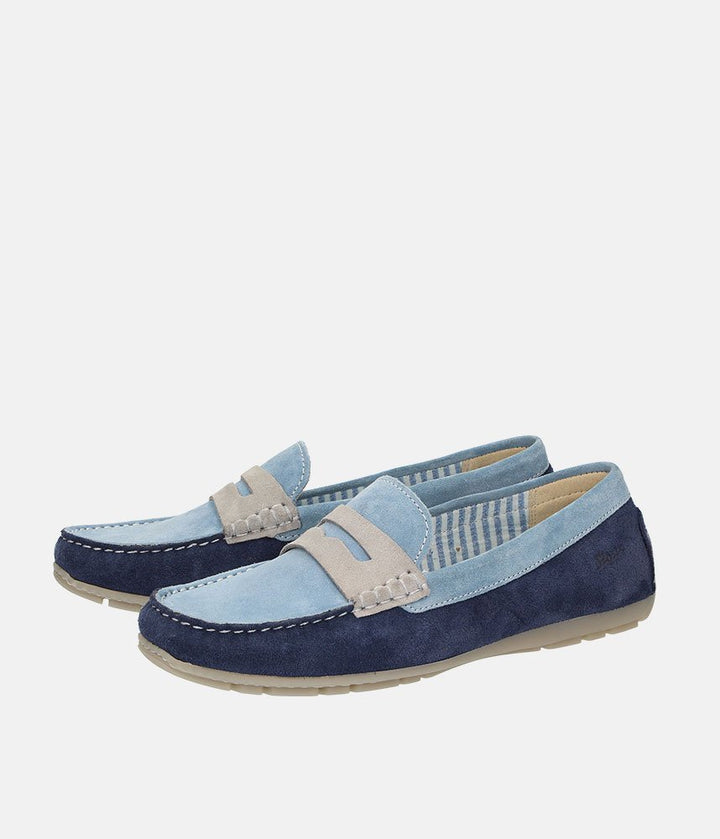 Sioux Driving Moccasins - Blue/Navy