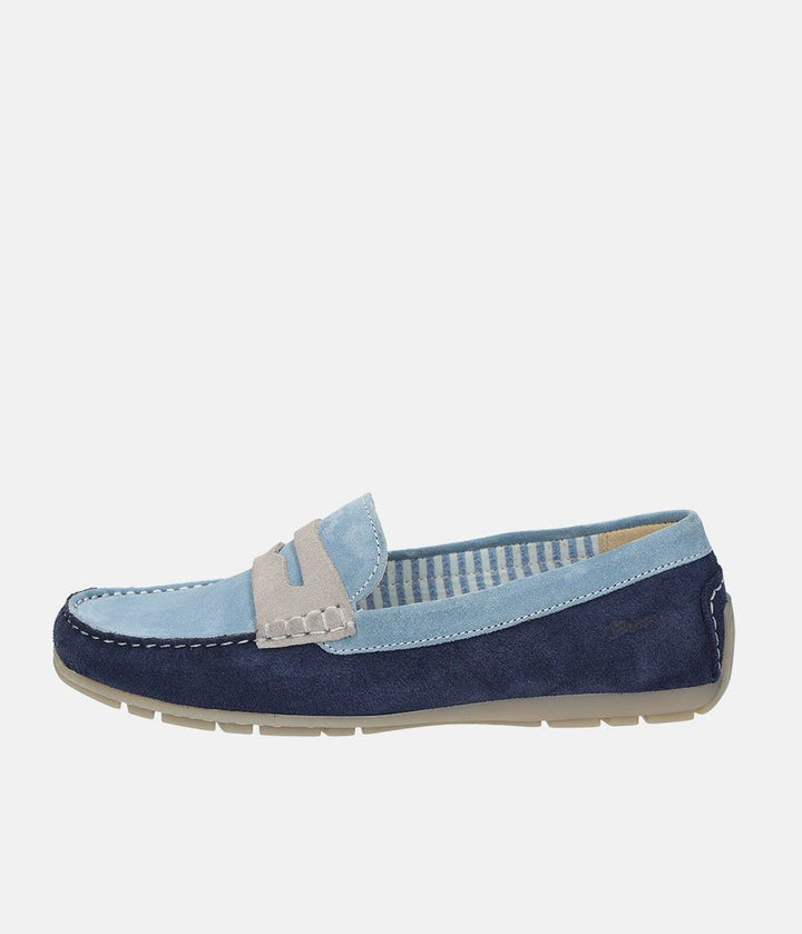 Sioux Driving Moccasins - Blue/Navy